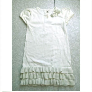 *Ivory & Silver Sparkly Ruffled Bows Sweater Dress
